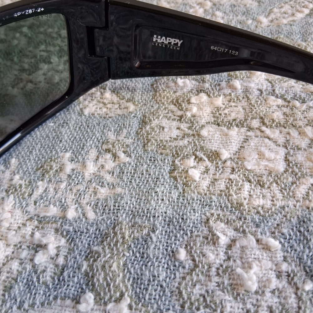 🌟 Mens Spy Optic Wraparound Sport Sunglasses Black Dark Smoke Lenses - Picture 6 of 9